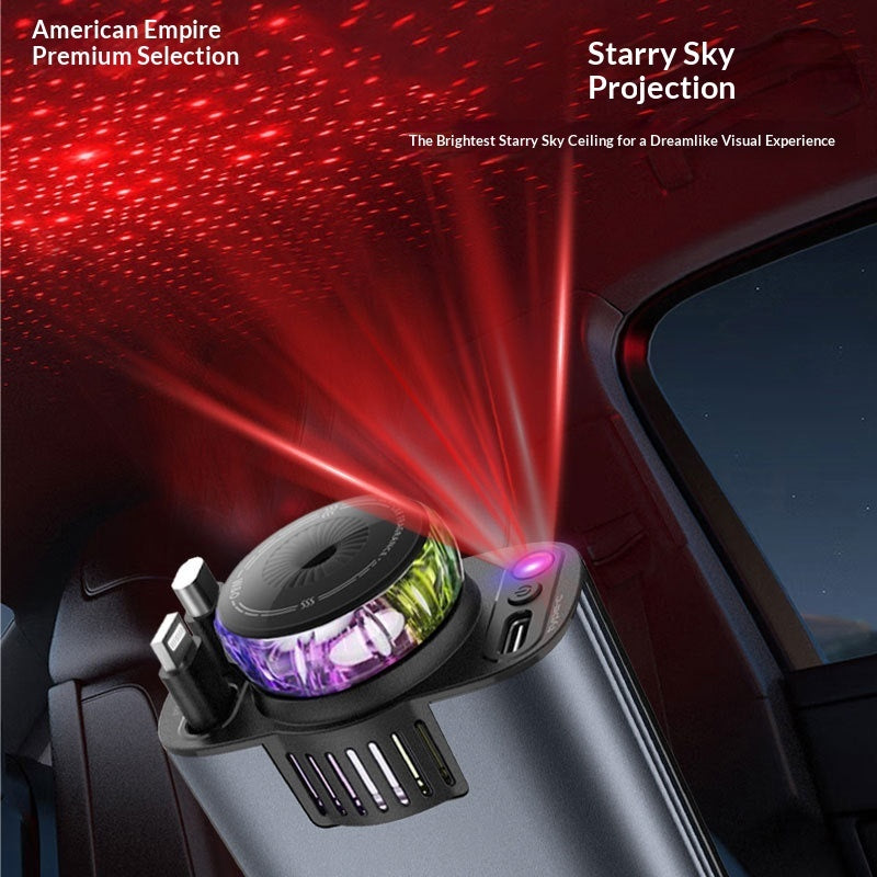 Car Charger PD Fast Charging Retractable Cable Quick Charge Cigarette ...